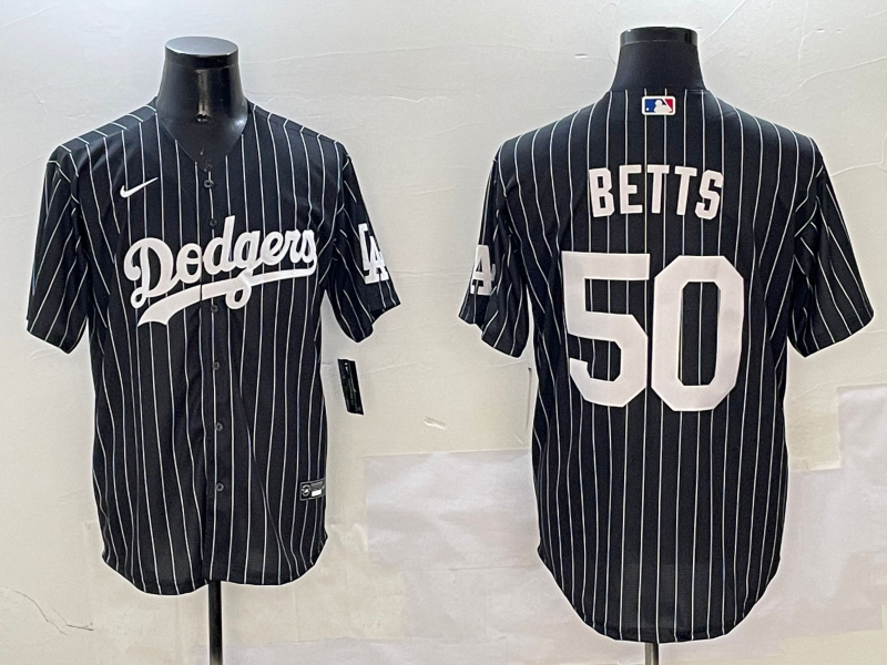 Men's Los Angeles Dodgers Mookie Betts #50 Black Alternate Limited Jersey